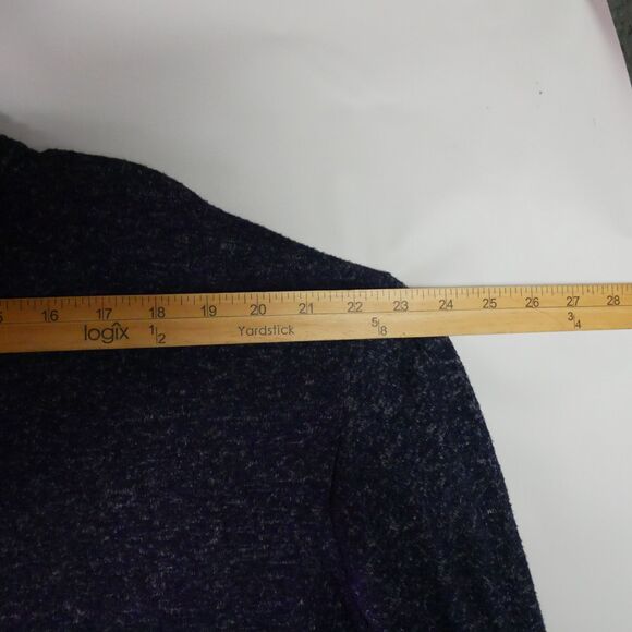 Market & Spruce Womens Size L Hoodie Navy Soft Knit Drawstrng Pullover Pockets - Picture 9 of 13